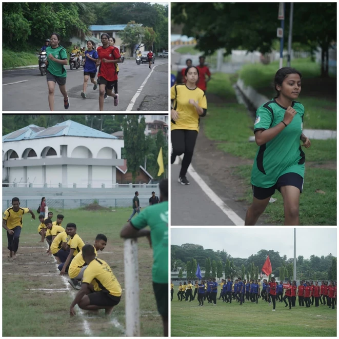 Runners in action at the marathon